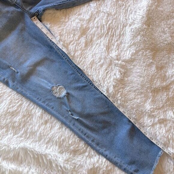 Kenneth Cole Raw Hem "Jess" Distressed Skinny Jean 12 - Picture 10 of 16